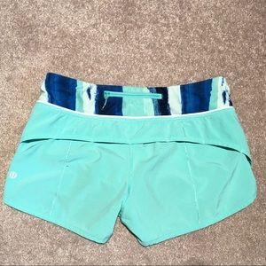Lululemon Speed Shorts Mint Green